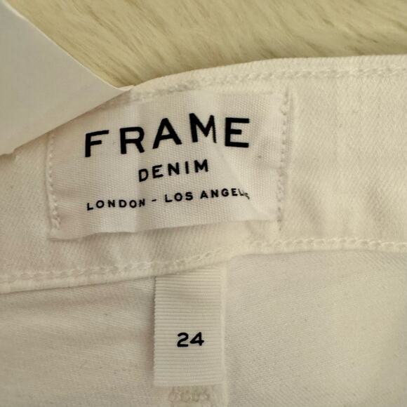 Frame White Ali Ultra High Rise Cigarette Skinny Fit Denim Jeans 24 NWT - Picture 8 of 16